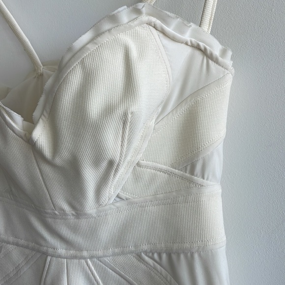 NWOT Zac Posen White Corset Dress with Sweetheart Neckline Size 6 - Picture 5 of 13